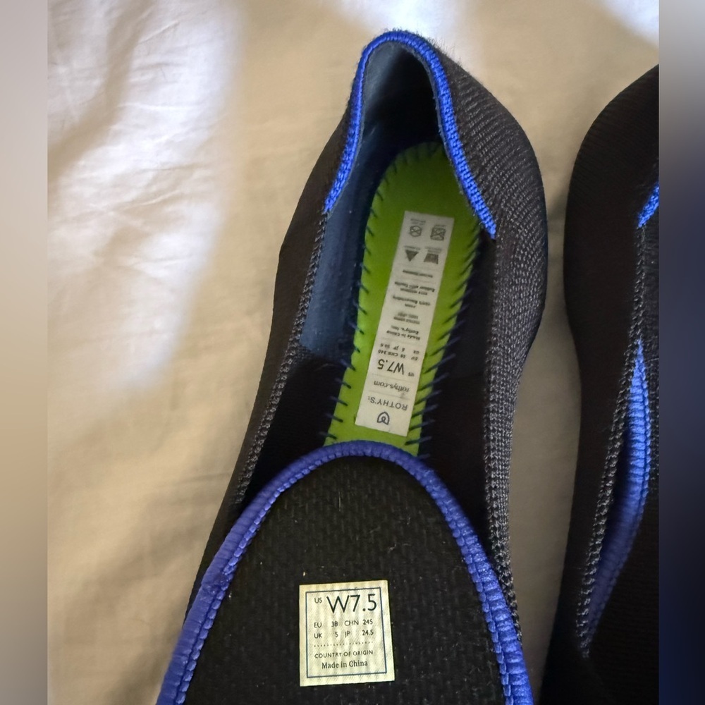 Rothy's Black and Blue Casual Flats - Picture 3 of 9